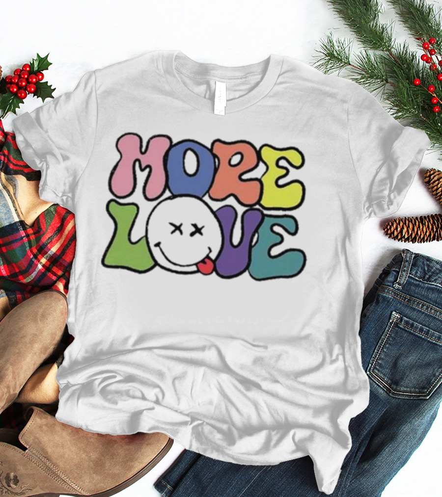 Wizkid More Love Colorful Groovy Smiley Mood T-Shirt