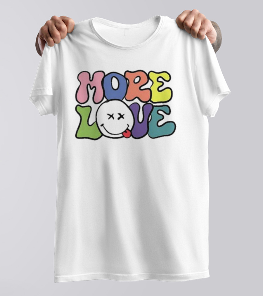 Wizkid More Love Colorful Groovy Smiley Mood T-Shirt