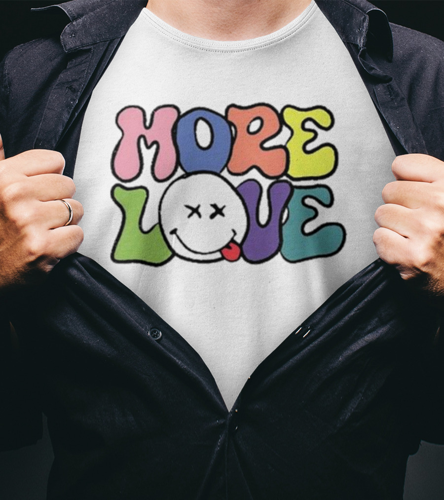 Wizkid More Love Colorful Groovy Smiley Mood T-Shirt