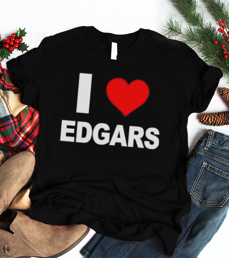 Ellaloca I Love Edgars Bold Red Heart T-Shirt