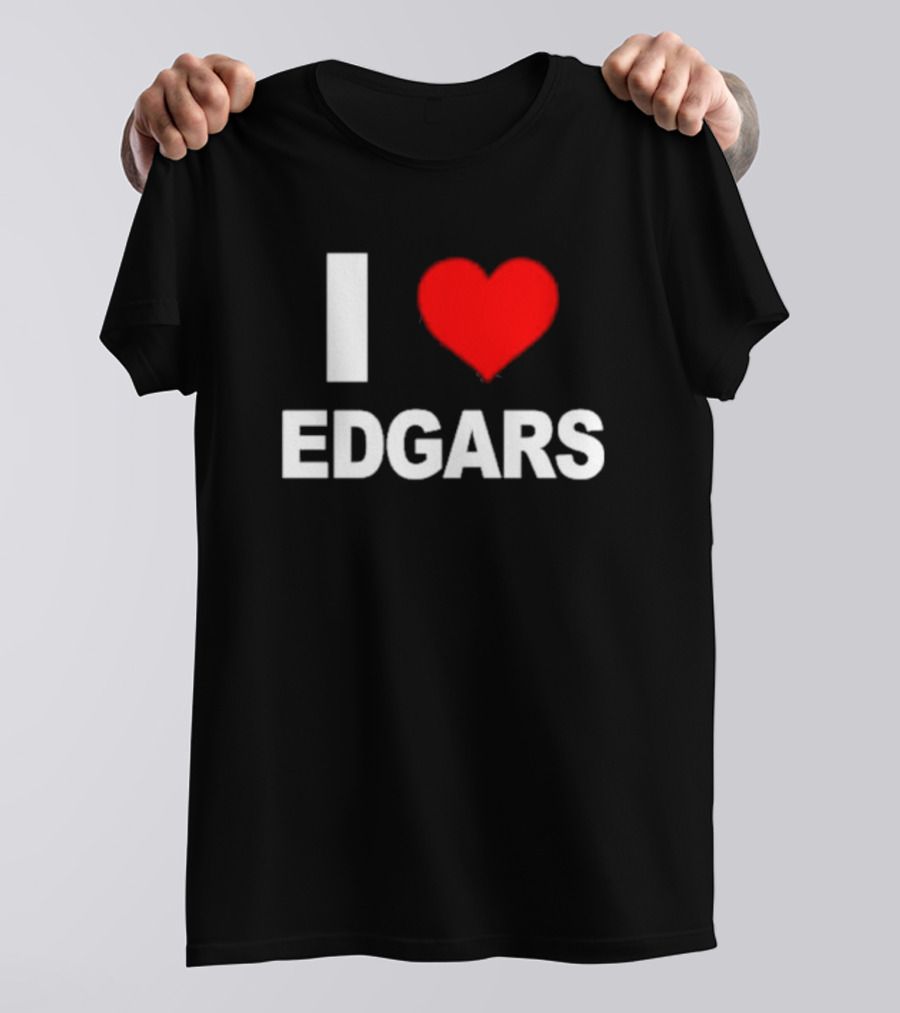 Ellaloca I Love Edgars Bold Red Heart T-Shirt