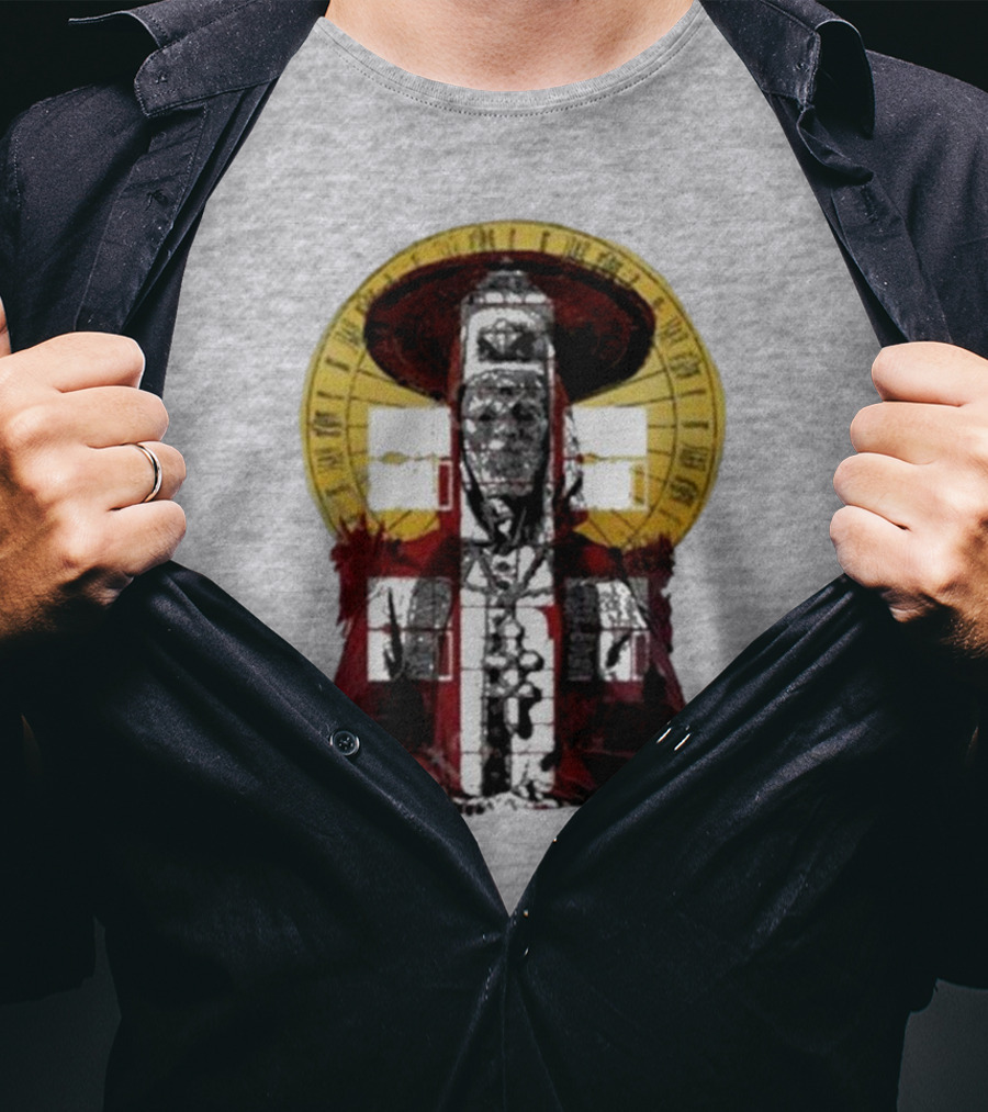 Dozens Of Rebel Moon Roman Numeral Halo Clergyman T-Shirt