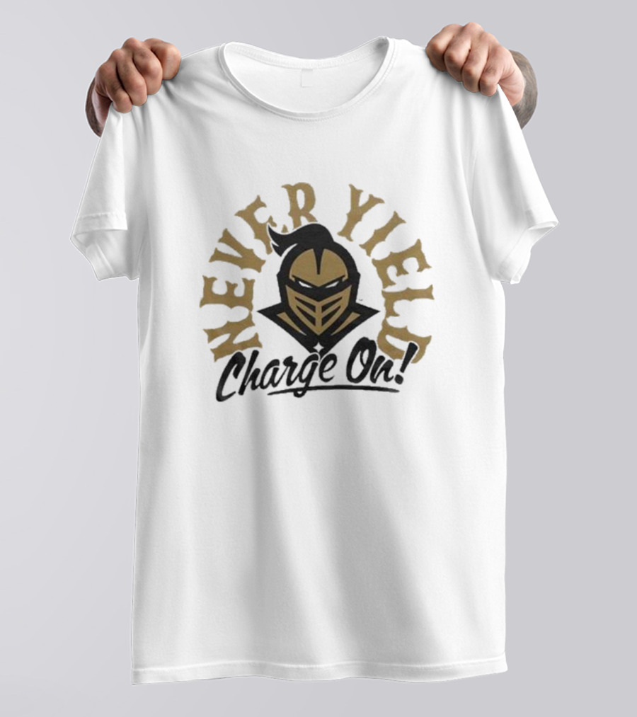 Never Yield UCF Knights Charge On T-Shirt