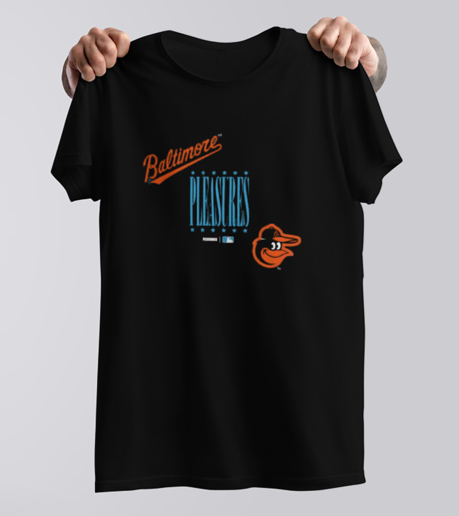 Baltimore Orioles PLEASURES MLB Collaboration T-Shirt