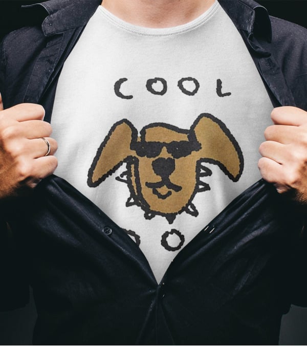 COOL DOG Sunglasses Head T-Shirt