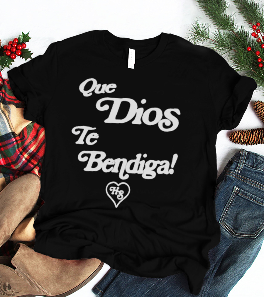 Heaven Sent Que Dios Te Bendiga HS Heart T-Shirt