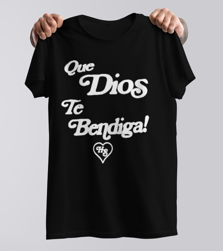 Heaven Sent Que Dios Te Bendiga HS Heart T-Shirt