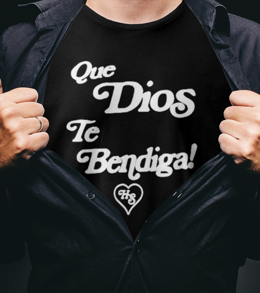 Heaven Sent Que Dios Te Bendiga HS Heart T-Shirt