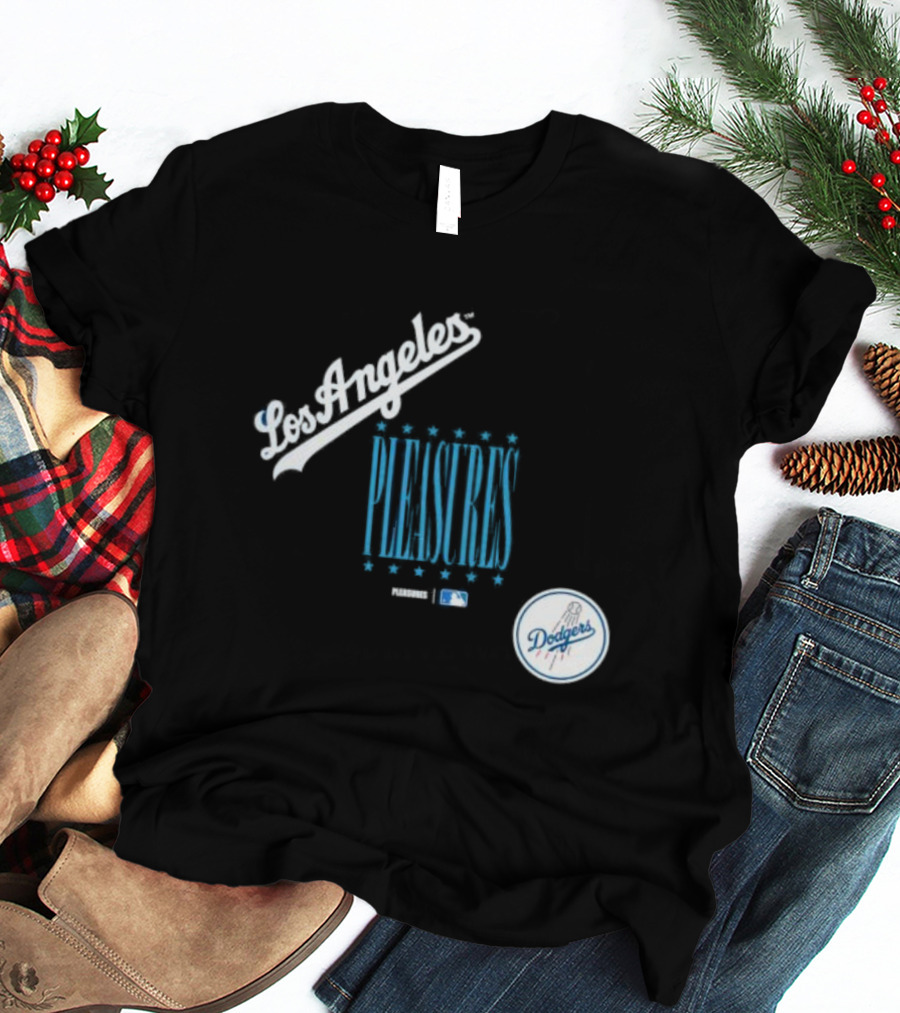 Los Angeles Dodgers PLEASURES MLB Collaboration T-Shirt