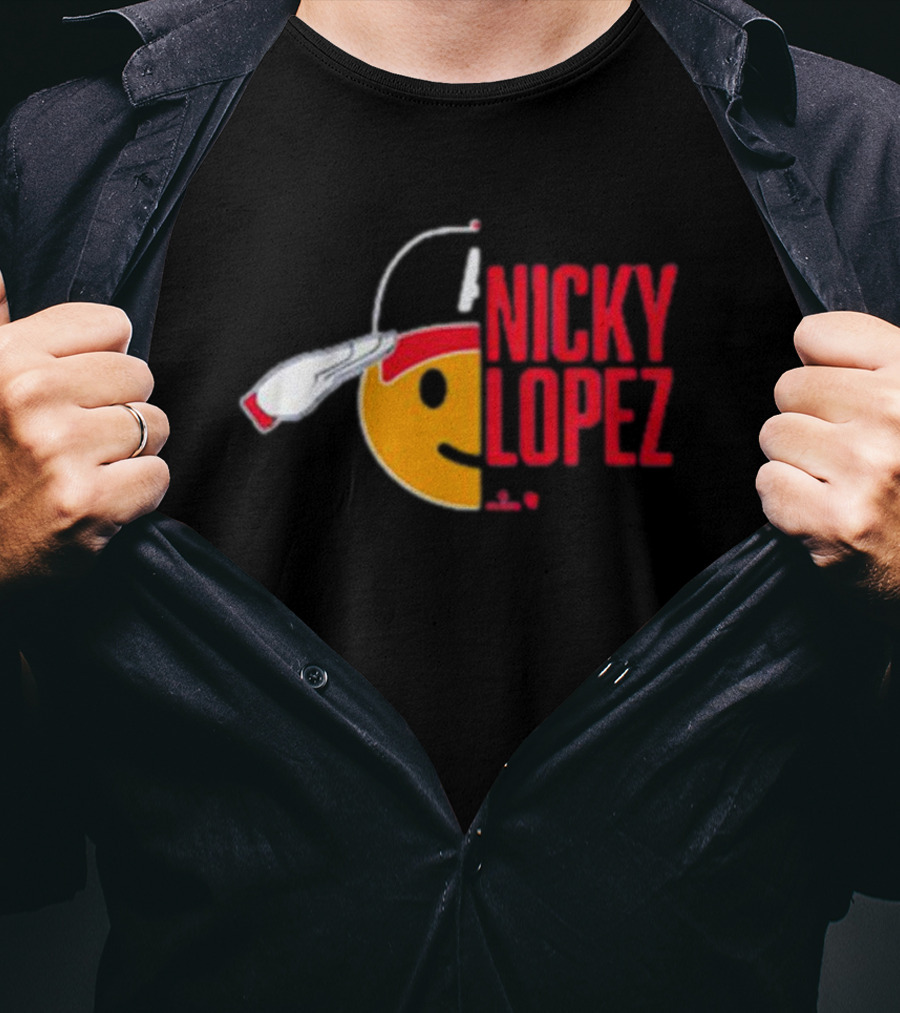 Nicky Lopez Salute Icon Atlanta Braves T-Shirt
