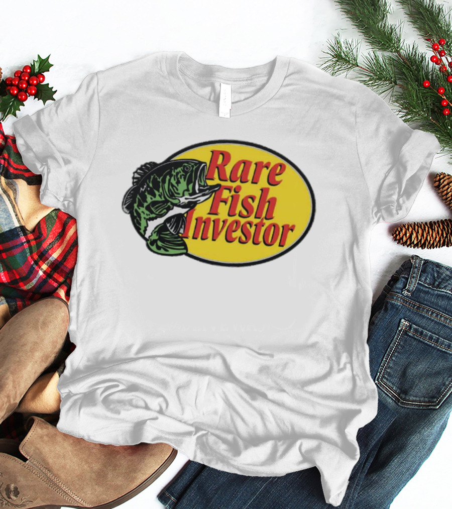 Rare Fish Investor Yellow Oval Emblem With Bass T-Shirt