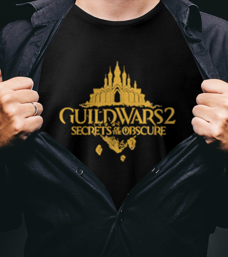 Guild Wars 2 Secrets Of The Obscure Castle Silhouette Fantasy T-Shirt