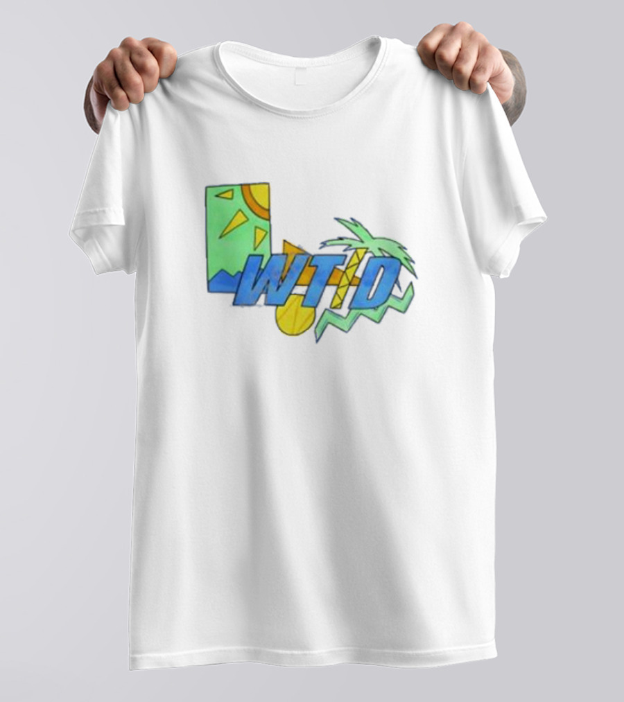WTID 90s Retro Tropical Sun Palm T-Shirt