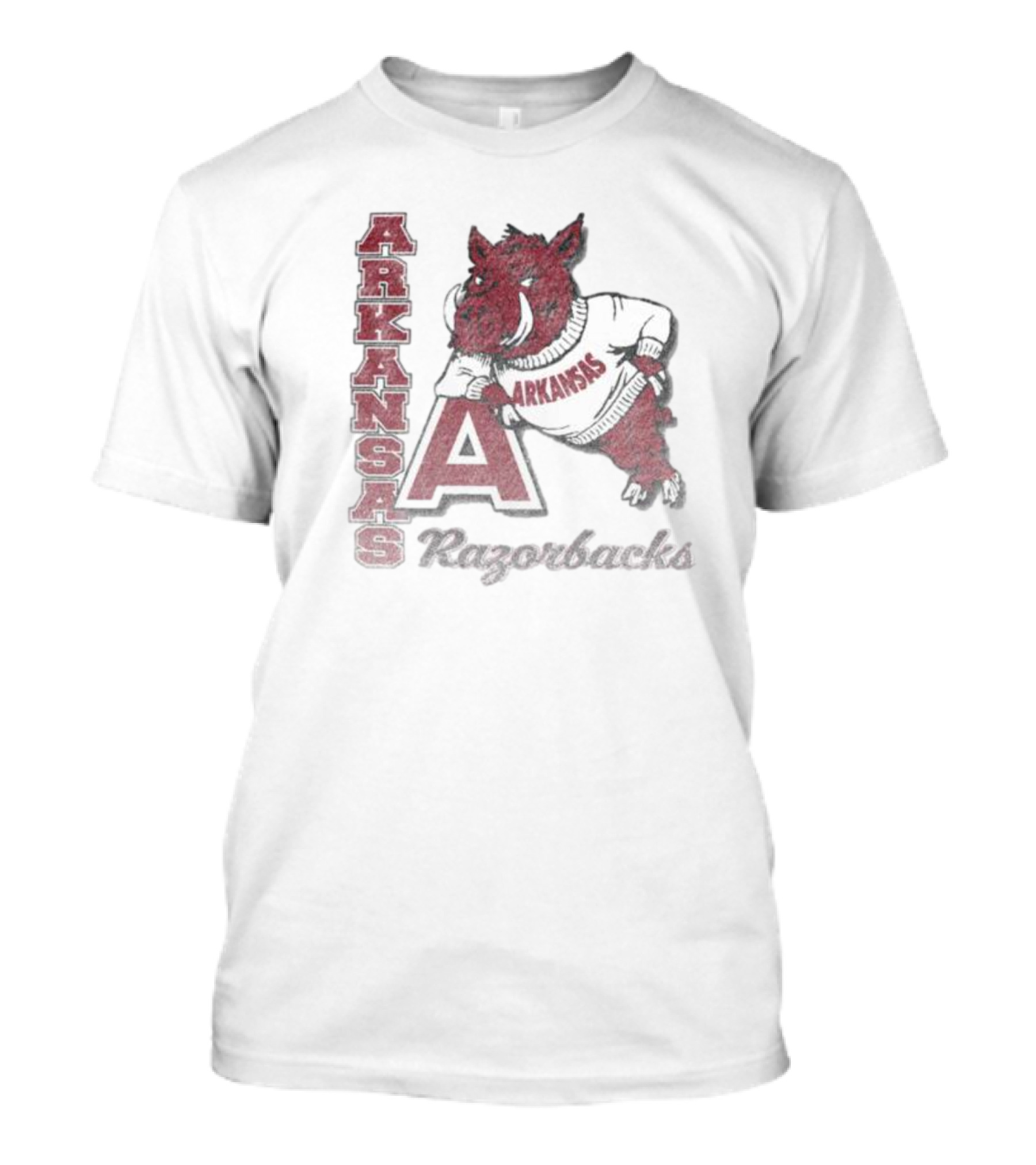 Arkansas Razorbacks Vintage Phase Out Franklin Sweatshirt Mascot T-Shirt