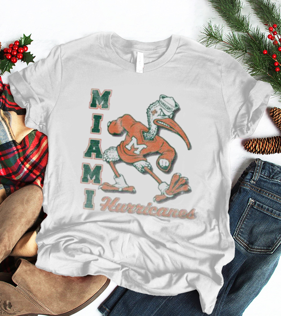 Miami Hurricanes Vintage Ibis Mascot Phase Out '47 Franklin T-Shirt