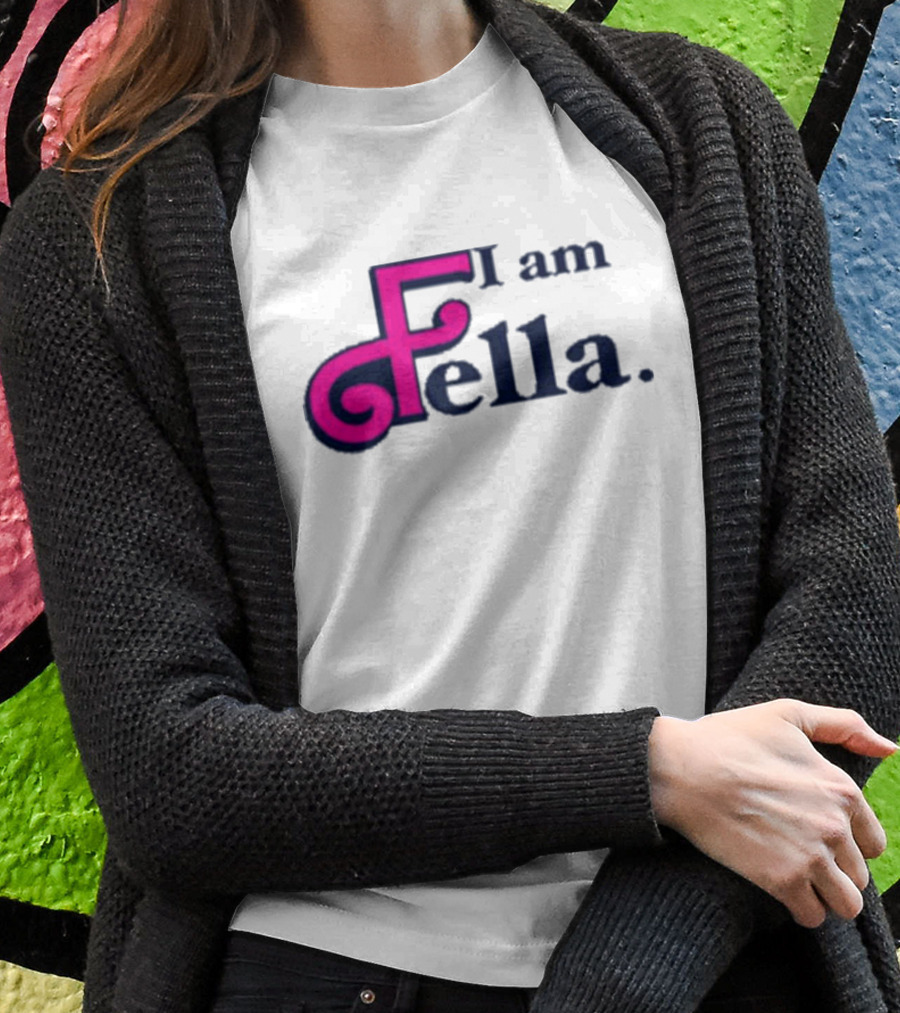 Nafo I Am Fella Bold Swirl Lettering T-Shirt