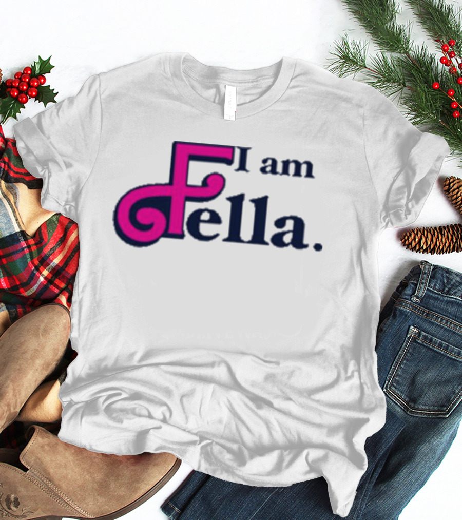 Nafo I Am Fella Bold Swirl Lettering T-Shirt