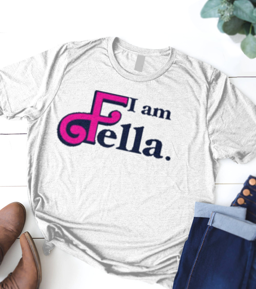 Nafo I Am Fella Bold Swirl Lettering T-Shirt