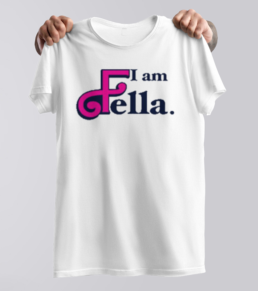 Nafo I Am Fella Bold Swirl Lettering T-Shirt