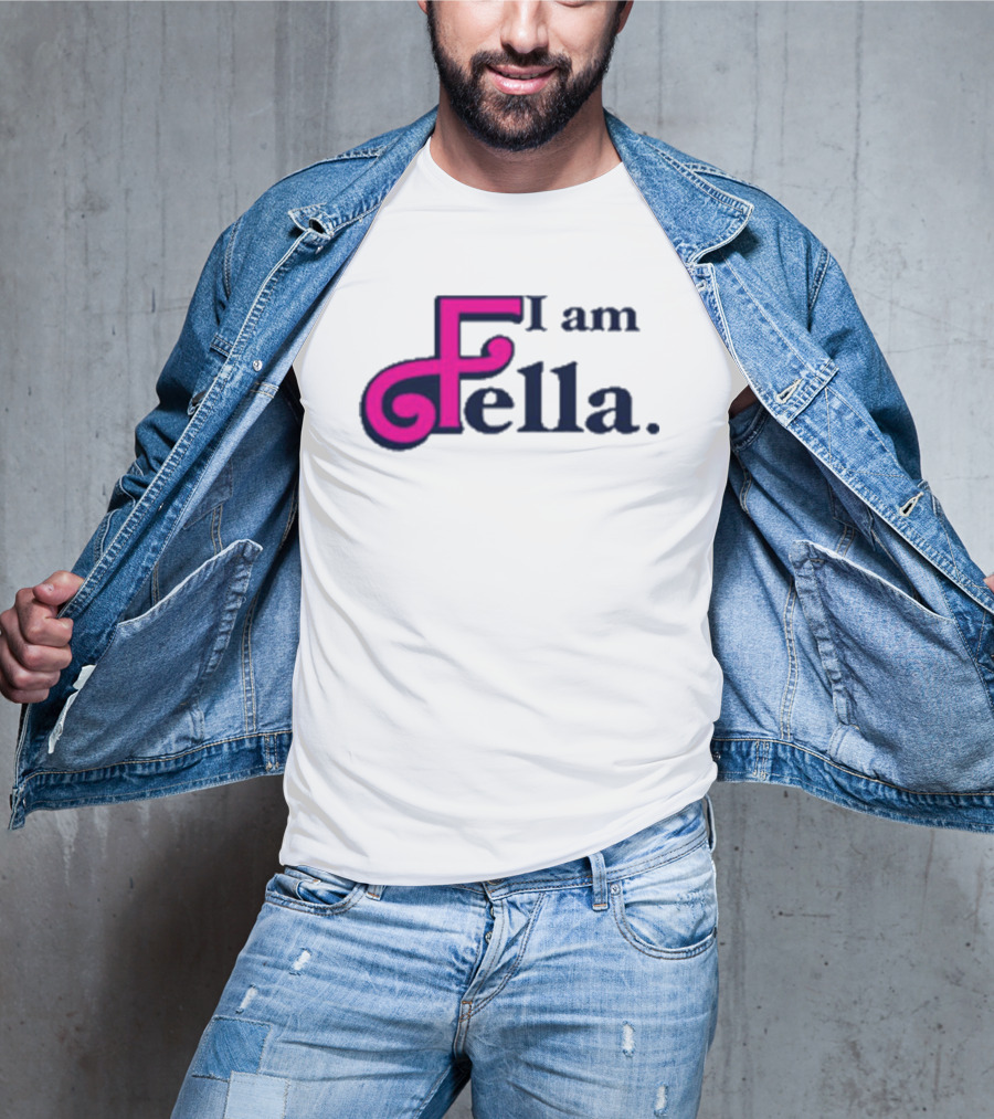 Nafo I Am Fella Bold Swirl Lettering T-Shirt