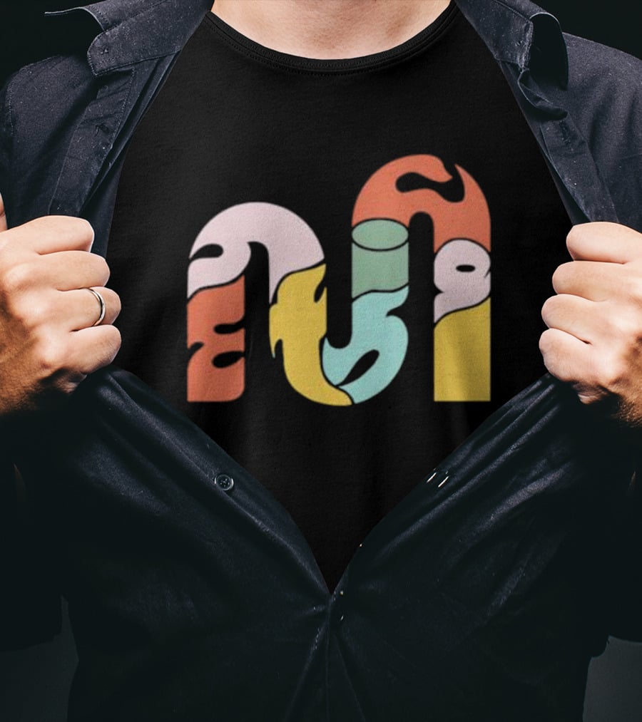 Mythical Groove Psychedelic Colorful Typography T-Shirt