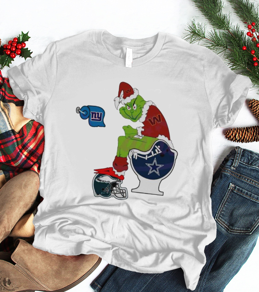 The Grinch New York Giants Dallas Cowboys Philadelphia Eagles Washington Commanders NFL Rivalry T-Shirt