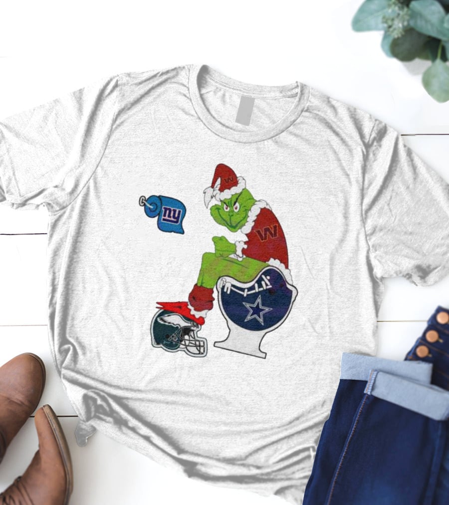 The Grinch New York Giants Dallas Cowboys Philadelphia Eagles Washington Commanders NFL Rivalry T-Shirt