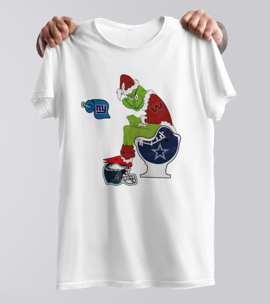 The Grinch New York Giants Dallas Cowboys Philadelphia Eagles Washington Commanders NFL Rivalry T-Shirt