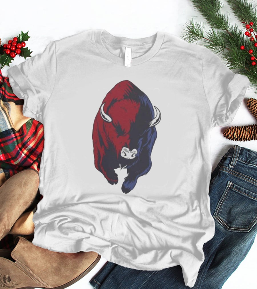 Bull Duality Red Blue Contrast T-Shirt