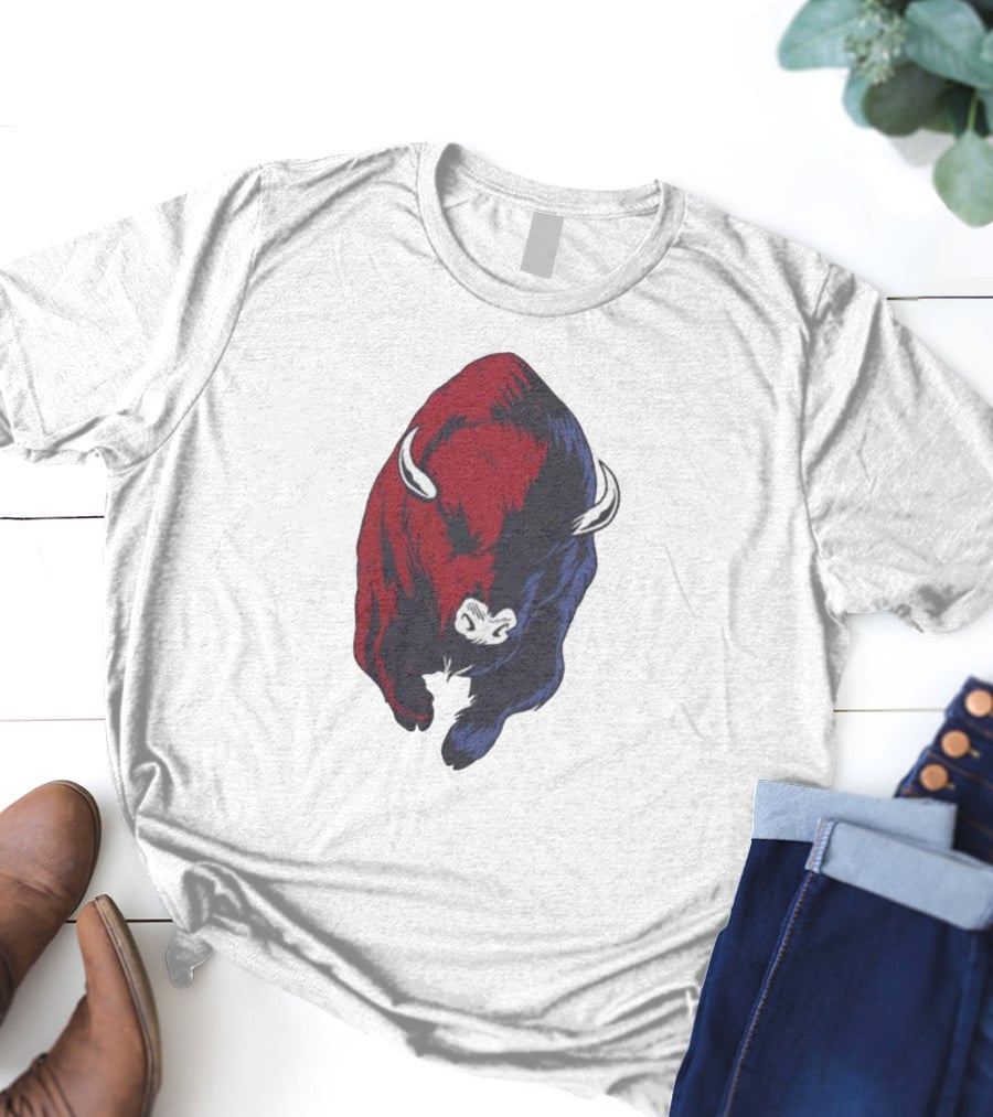 Bull Duality Red Blue Contrast T-Shirt