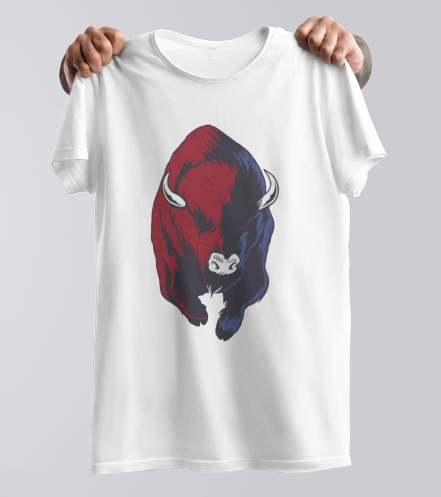Bull Duality Red Blue Contrast T-Shirt