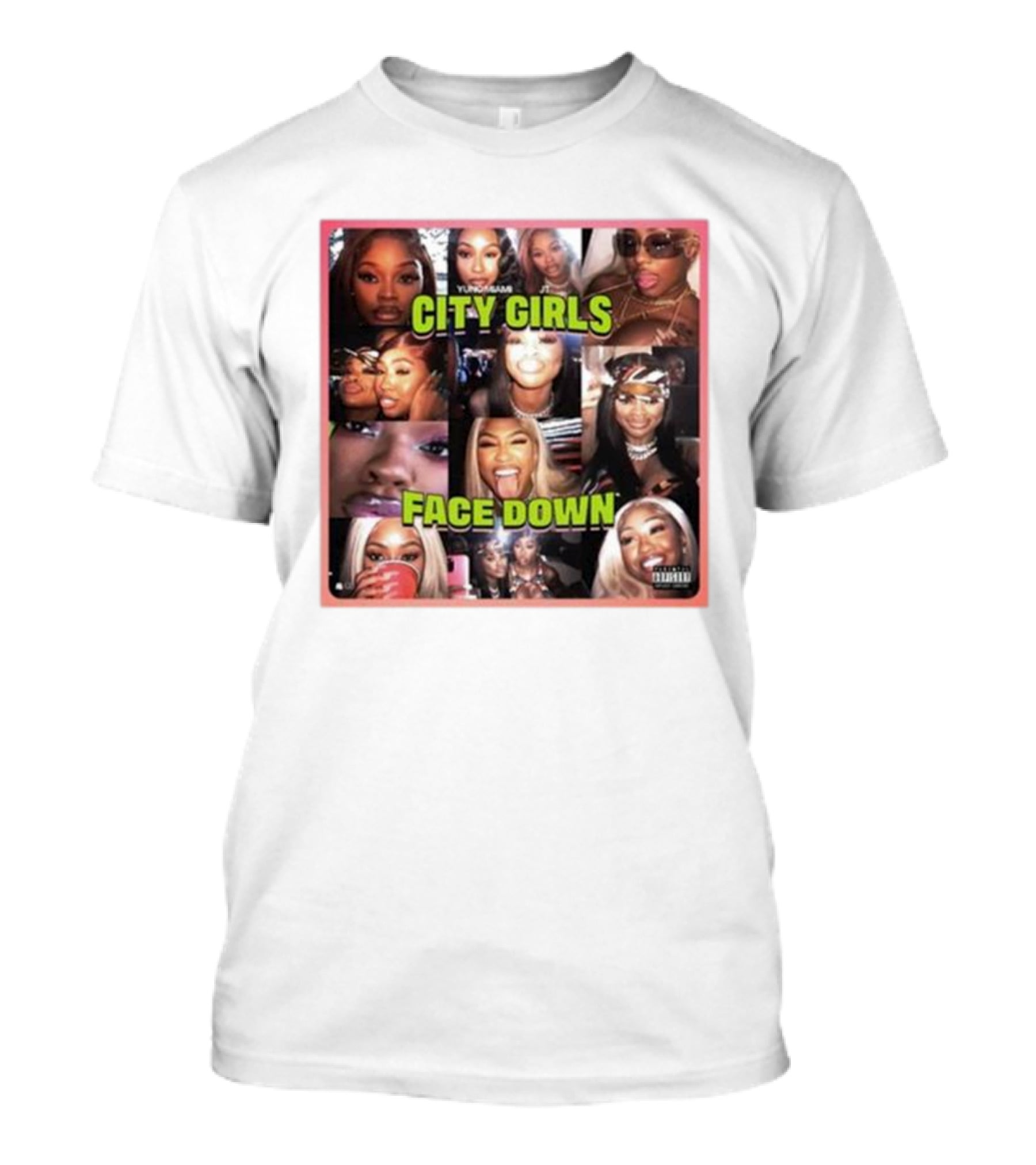 Citygirls Yung Miami Jt City Girls Face Down Parental Advisory T-Shirt