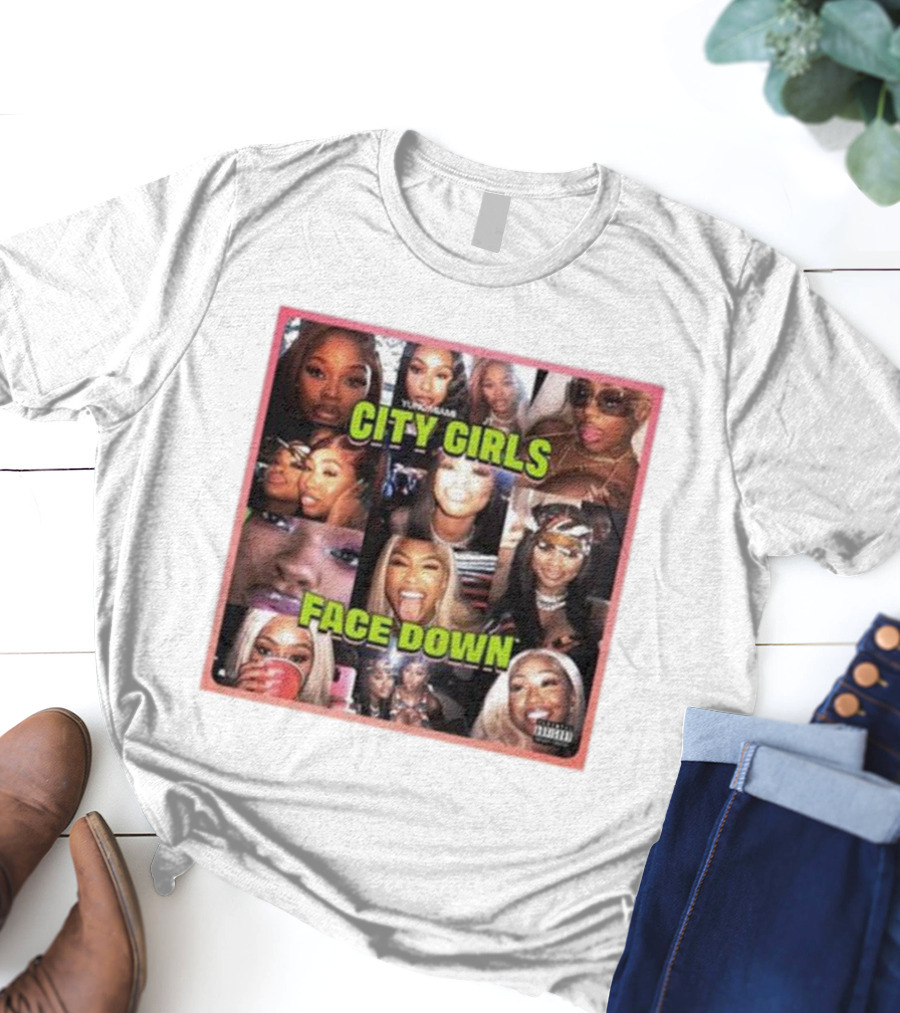 Citygirls Yung Miami Jt City Girls Face Down Parental Advisory T-Shirt