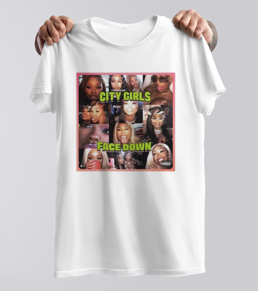 Citygirls Yung Miami Jt City Girls Face Down Parental Advisory T-Shirt