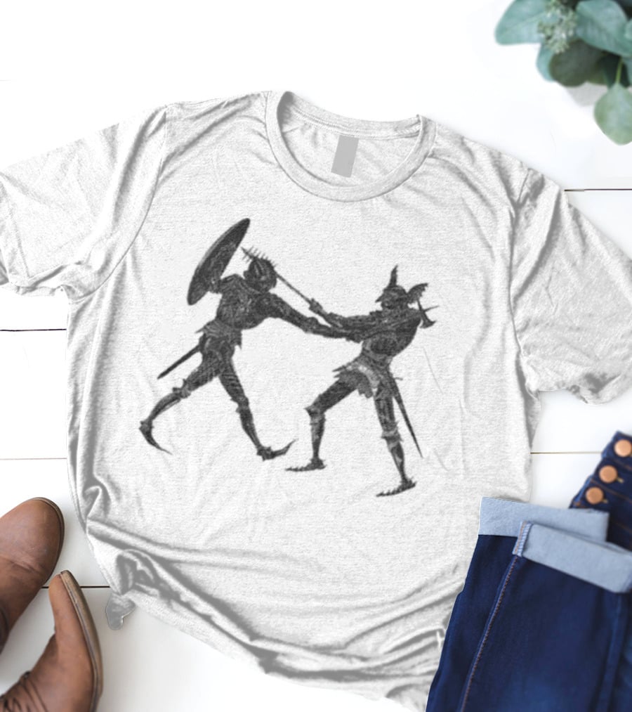 Night Shift Vivere Warrior Silhouettes Combat Scene T-Shirt