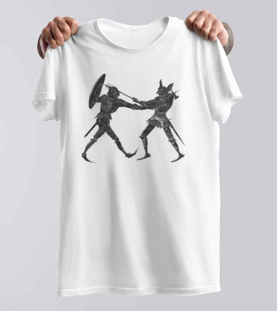 Night Shift Vivere Warrior Silhouettes Combat Scene T-Shirt