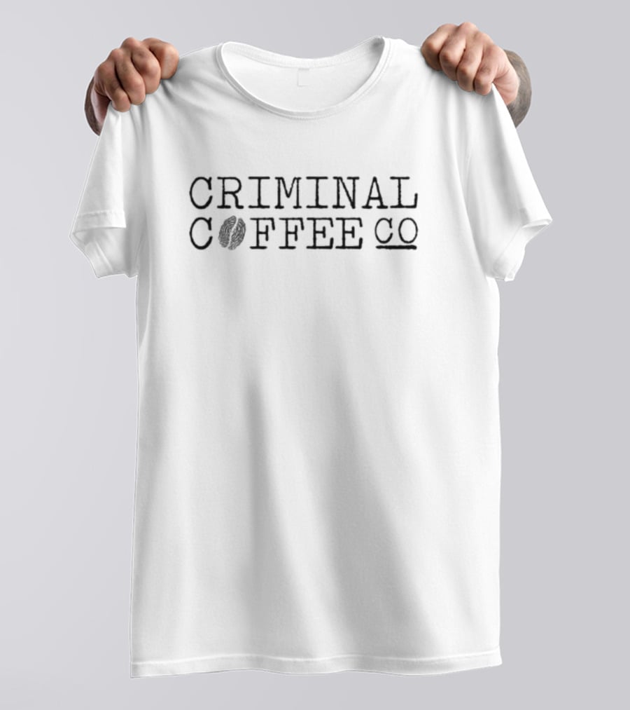 CRIMINAL COFFEE CO Beverage Branding Emblem T-Shirt