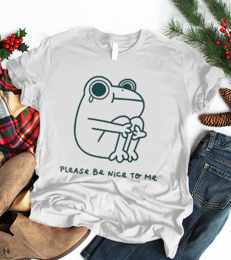 Jess Was Here Please Be Nice To Me Frog T-Shirt