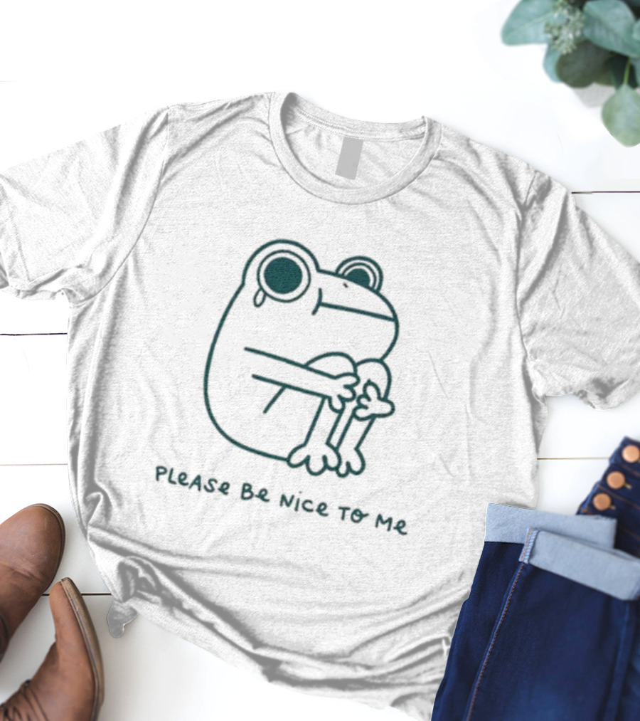 Jess Was Here Please Be Nice To Me Frog T-Shirt