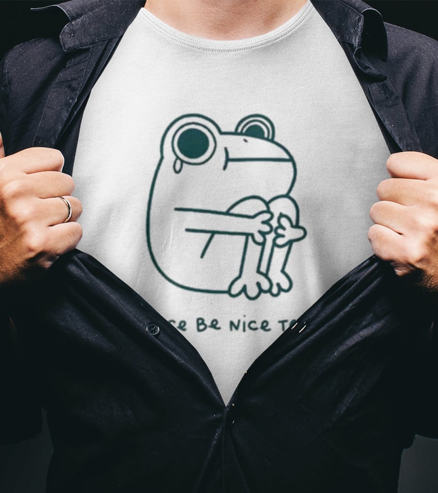 Jess Was Here Please Be Nice To Me Frog T-Shirt