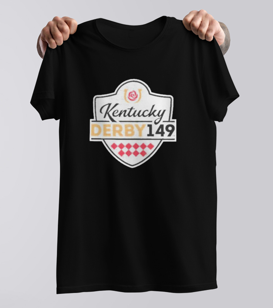 Kentucky Derby 149 Shield Logo Store 47 Black Premier Franklin T-Shirt