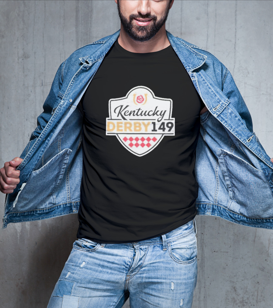 Kentucky Derby 149 Shield Logo Store 47 Black Premier Franklin T-Shirt