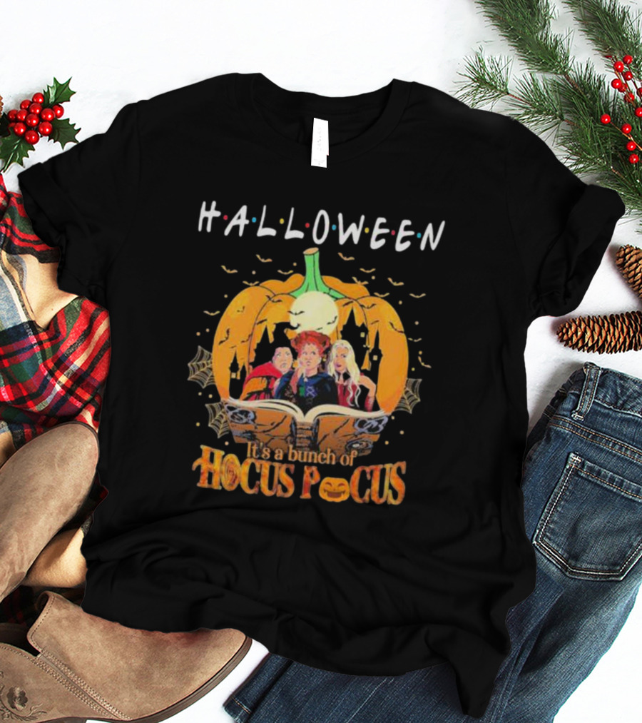Halloween Friends It’s A Bunch Of Hocus Pocus Pumpkin Sanderson Sisters T-Shirt