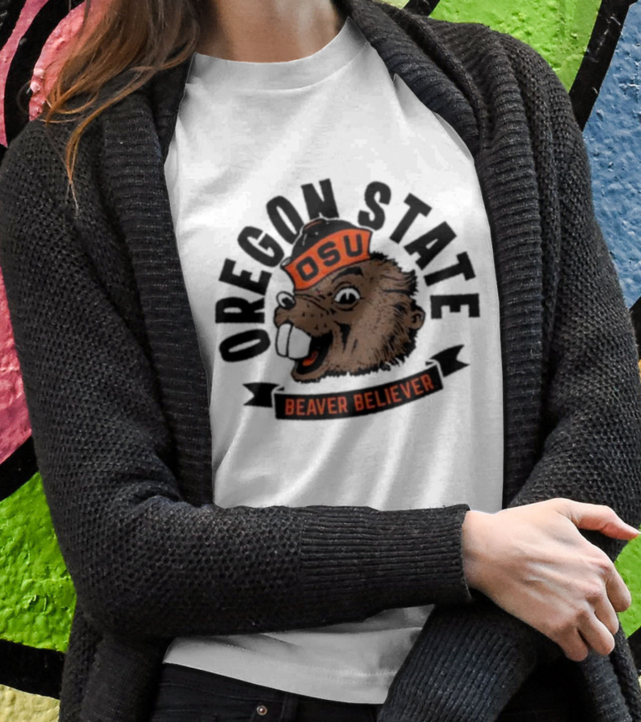 Oregon State OSU Beaver Believer Retro Mascot T-Shirt