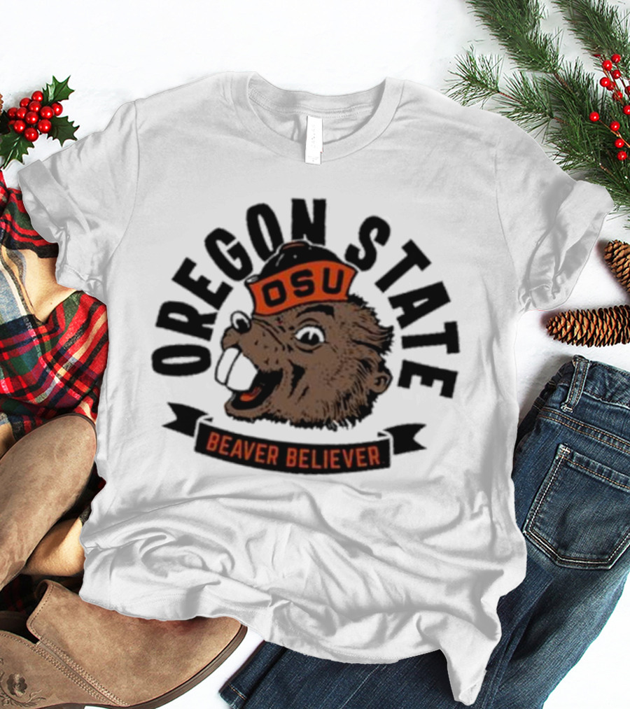 Oregon State OSU Beaver Believer Retro Mascot T-Shirt