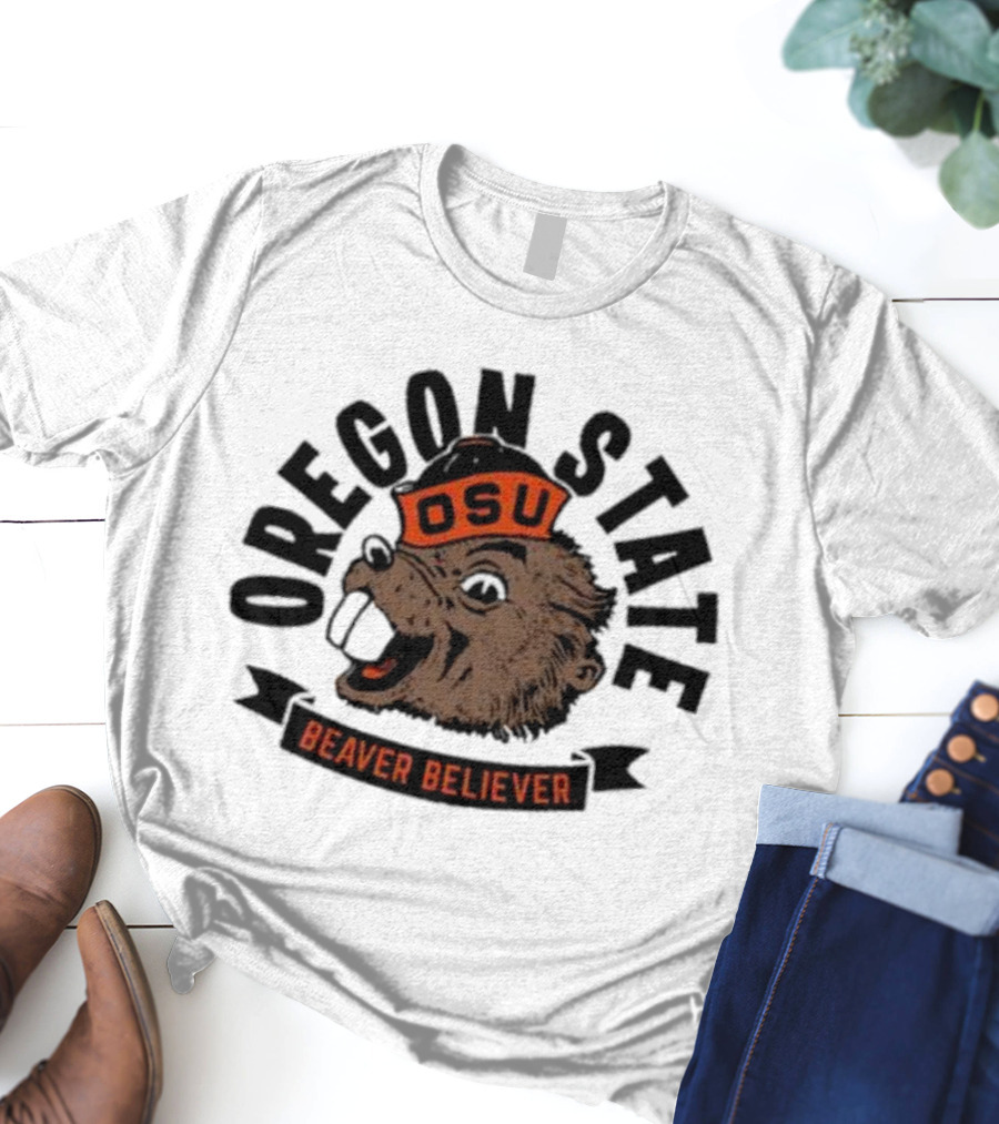 Oregon State OSU Beaver Believer Retro Mascot T-Shirt