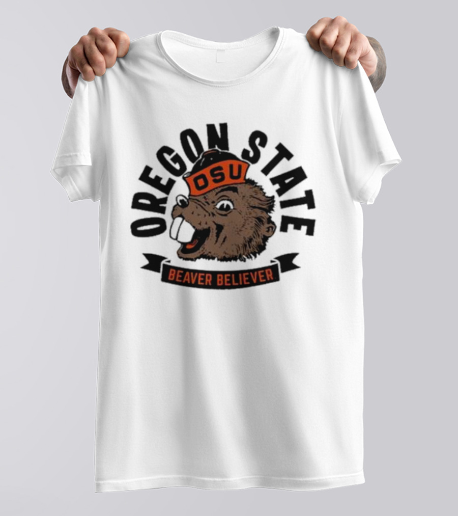 Oregon State OSU Beaver Believer Retro Mascot T-Shirt