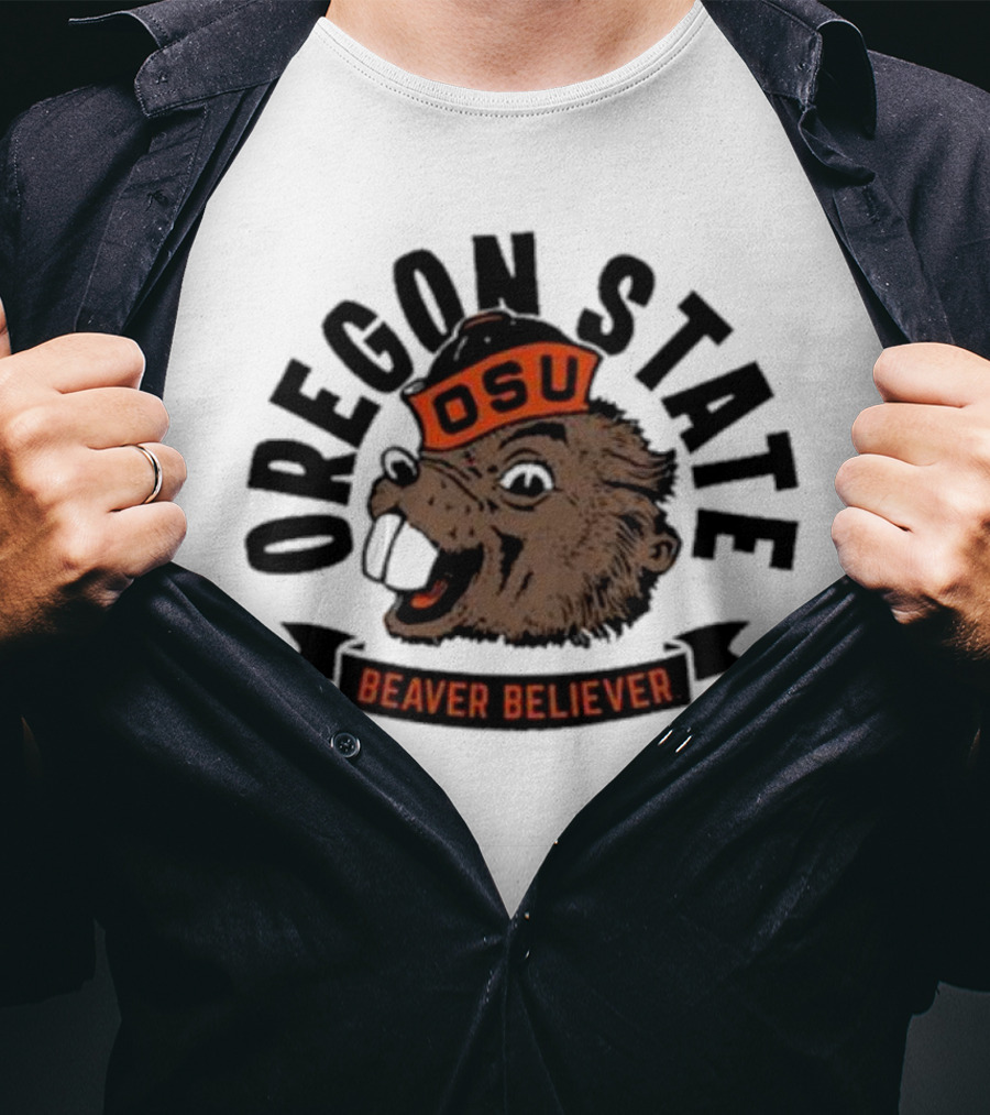 Oregon State OSU Beaver Believer Retro Mascot T-Shirt