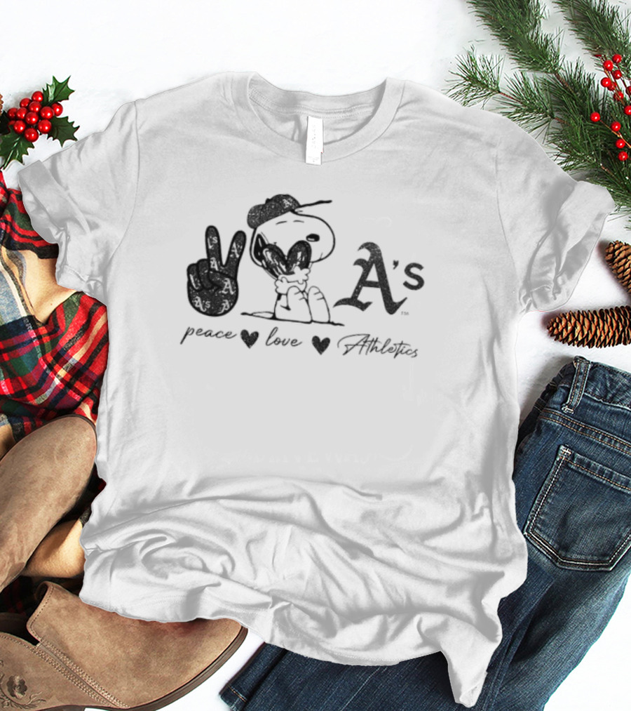 Peace Love Athletics A's Snoopy T-Shirt