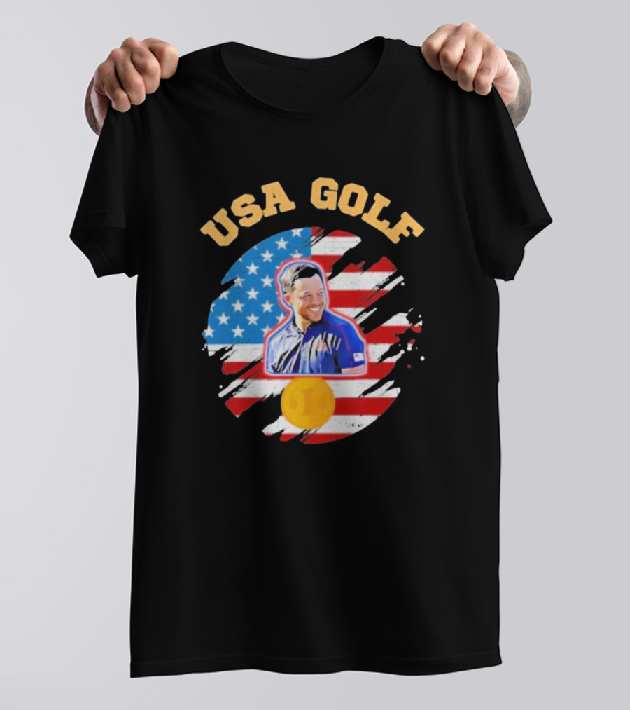 Xander Schauffele Team USA Golf Essential Sweater USA Golf T-Shirt